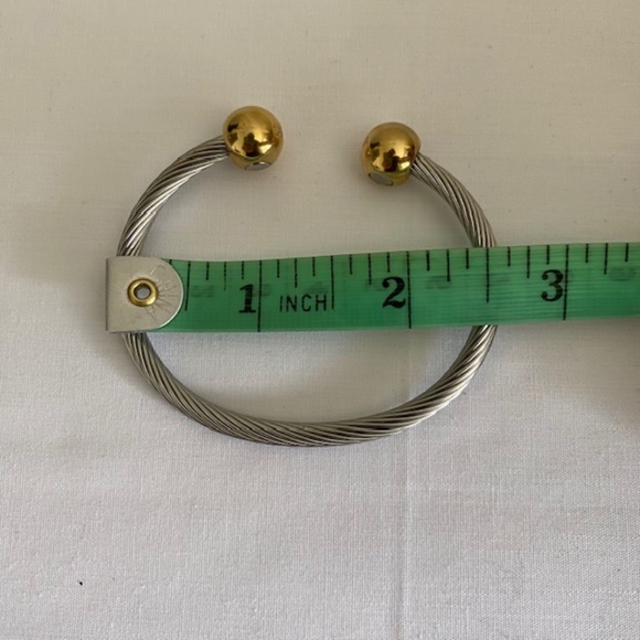 SABONA of England Professional Steel Twist Magnetic Bracelet with Gold Balls - Picture 5 of 5